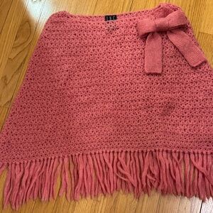 INC International Concepts Pink(peach) Knit Poncho